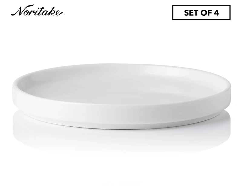 Set of 4 Noritake 19cm Stax Entree Plate - White