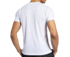 Reebok Men's Graphic Series Linear Logo Tee / T-Shirt / Tshirt - White