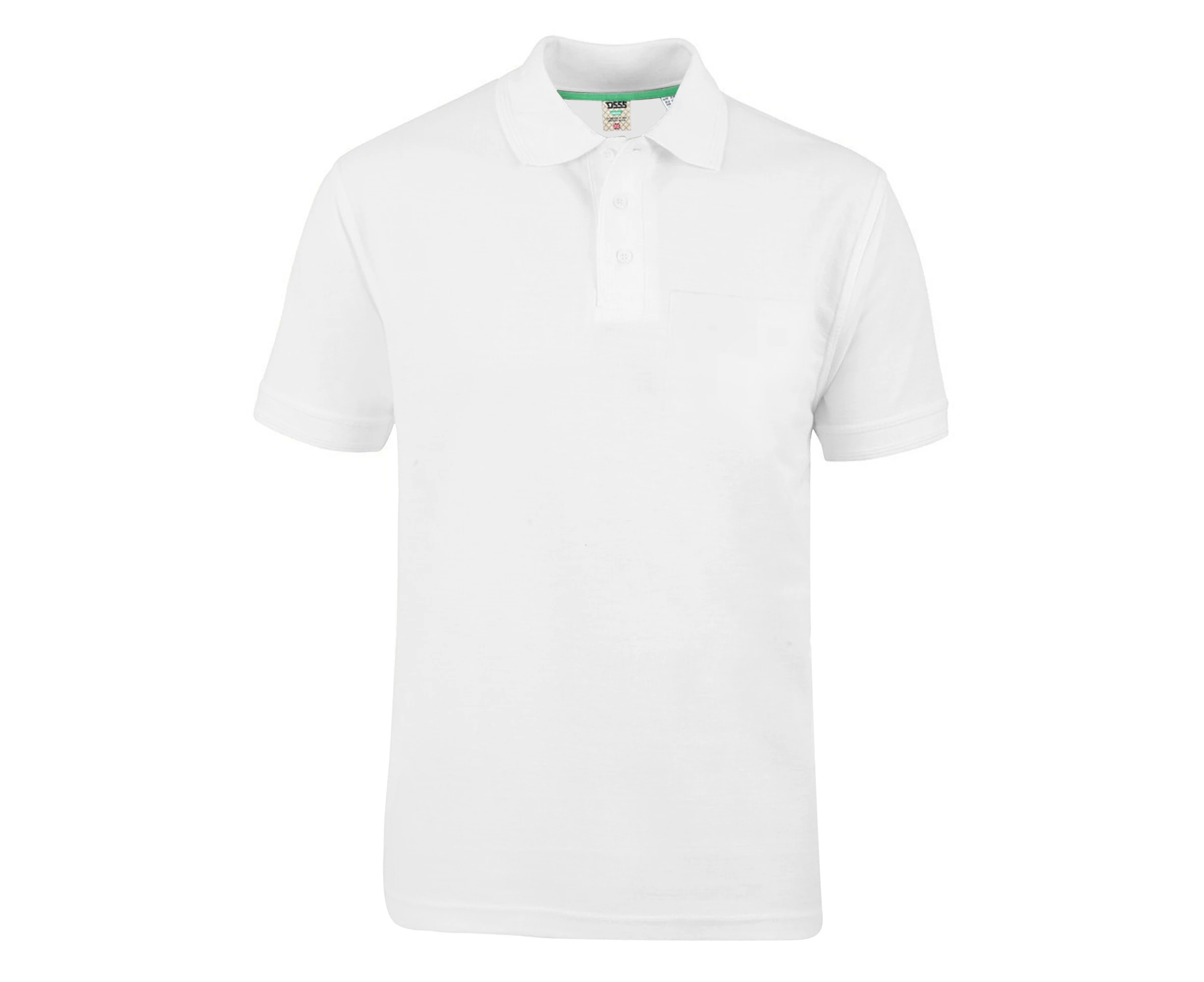 D555 Mens Grant Kingsize Pique Polo Shirt (White) - DC106