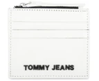 Tommy Hilfiger TJW New Modern Zip Credit Card Holder - Metallic White
