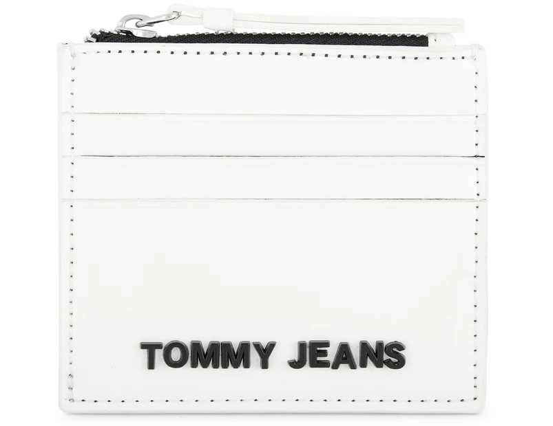 Tommy Hilfiger TJW New Modern Zip Credit Card Holder - Metallic White