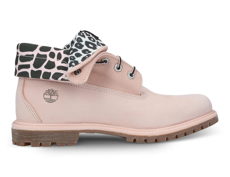 Timberland Women s Safari Roll Top Boots Light Pink Nubuck Crocodile Catch