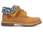Timberland Women's Safari Roll-Top Boots - Wheat Nubuck/Zebra