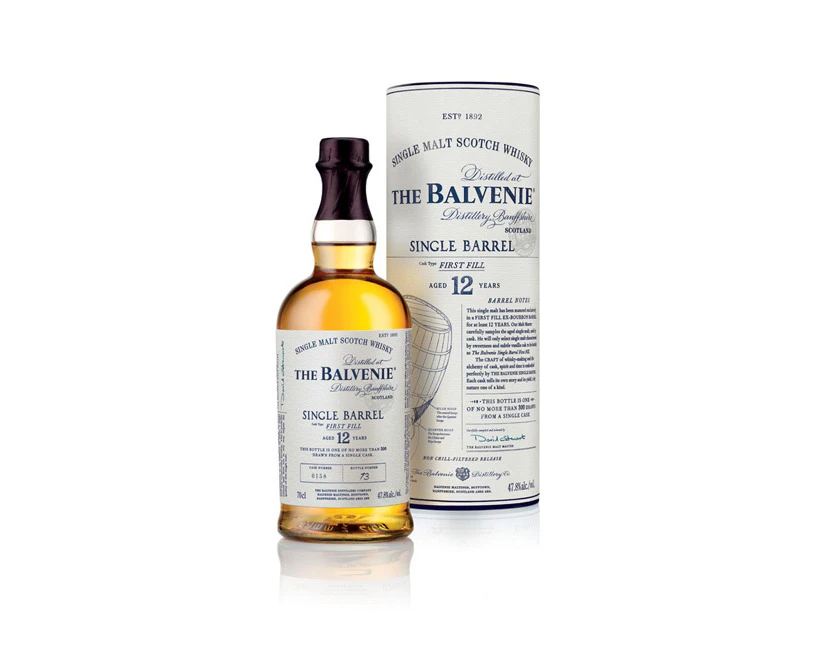 Balvenie 12YO First Fill American Oak Single Barrel Single Malt Whiskey 700mL