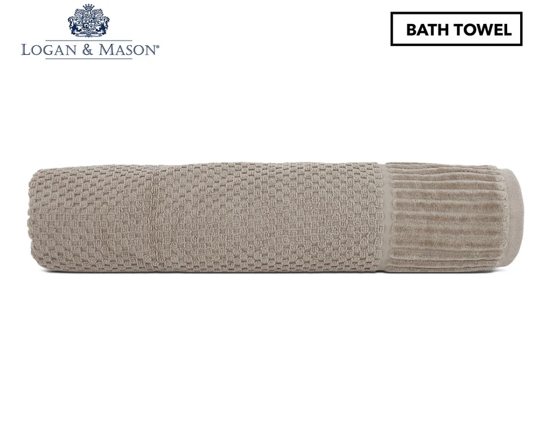 Logan & Mason Platinum Brighton Bath Towel - Steel