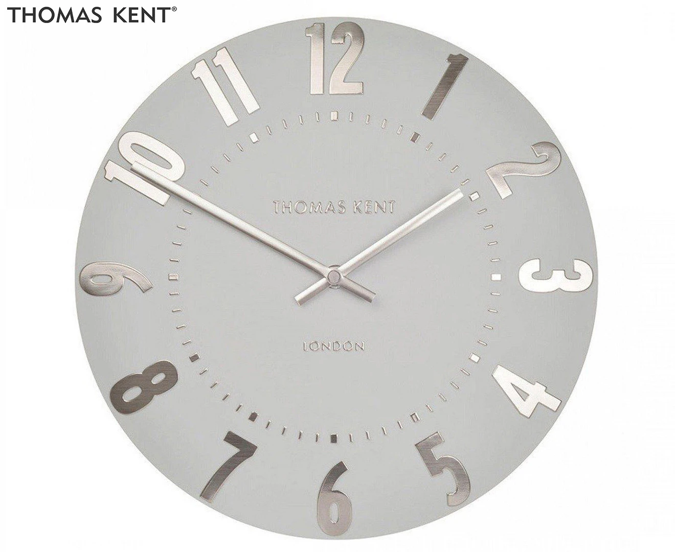 Thomas Kent 30cm Mulberry Wall Clock - Silver Cloud