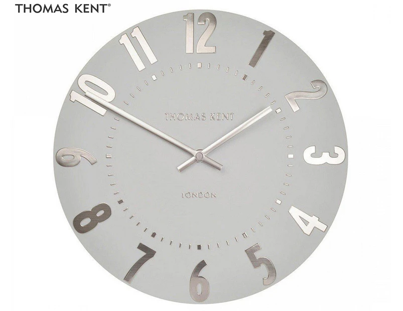 Thomas Kent 30cm Mulberry Wall Clock - Silver Cloud