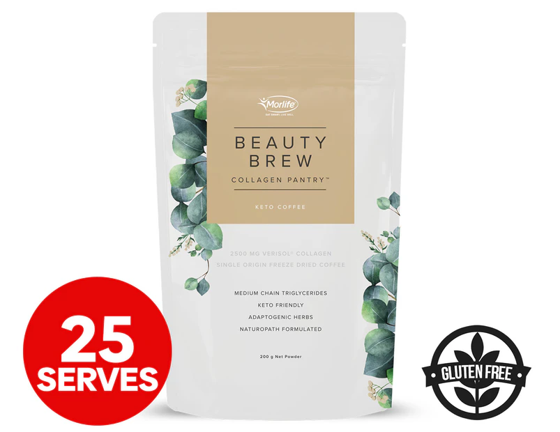 Morlife Collagen Pantry Beauty Brew Keto Coffee 200g / 25 Serves