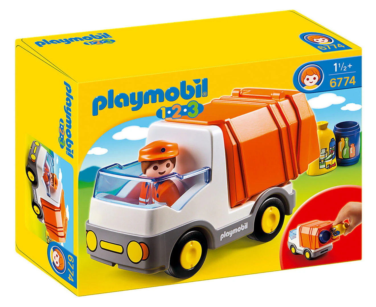 Playmobil 1.2.3 Garbage Truck Toy