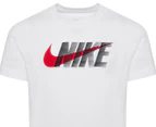 Nike Sportswear Youth Boys' Swoosh Tee / T-Shirt / Tshirt - White/University Red