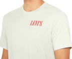 Levi's Men's SS Relaxed Fit Seasonal Serif Tee / T-Shirt / Tshirt - Oyster White