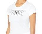 Puma Women's Rebel Graphic Tee / T-Shirt / Tshirt - Puma White