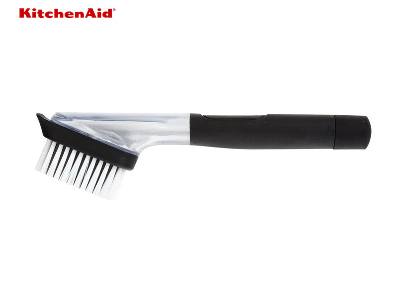 KitchenAid 15cm Soap Dispensing Dish Brush - Black/Clear