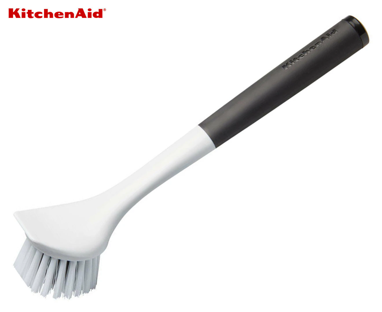 KitchenAid 15cm Pot & Pan Brush w Scraper - White