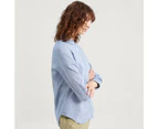 Kathmandu Flaxton Long Sleeve Breathable Outdoor Shirt Women v2 Relaxed Fit  Women's - Chambray Stitch Stripe
