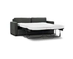 Camden Queen Fabric Sofa Bed With Memory Mattress-Charcoal