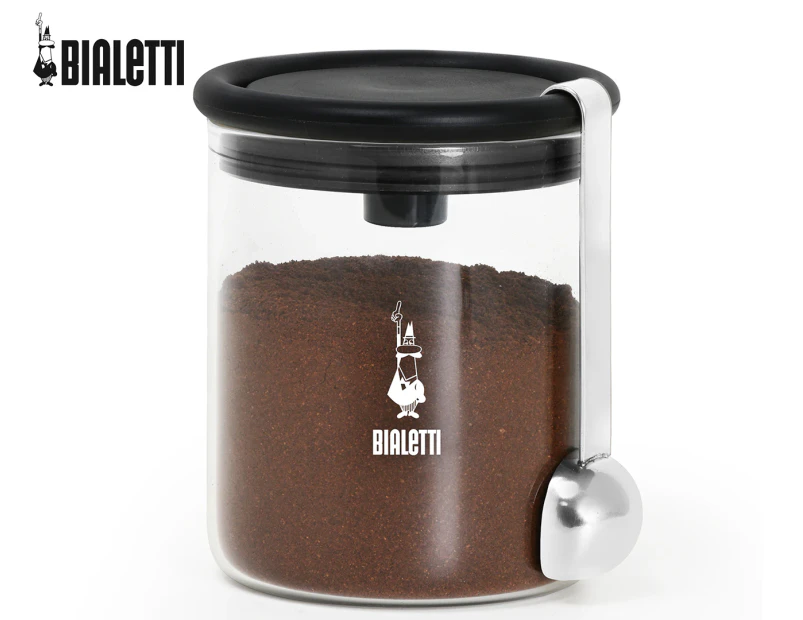 Bialetti 250g Moka Glass Coffee Jar - Clear/Black