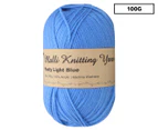 Malli Acrylic Knitting Yarn 100g - Footy Light Blue