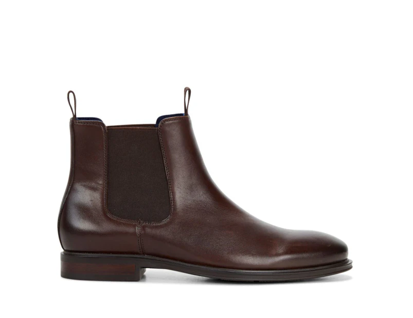 Julius Marlow Longreach Leather Chelsea Boots Shoes in Mocha