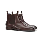 Julius Marlow Longreach Leather Chelsea Boots Shoes in Mocha