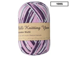 Malli Lavender Acrylic Knitting Yarn 100g - Multi