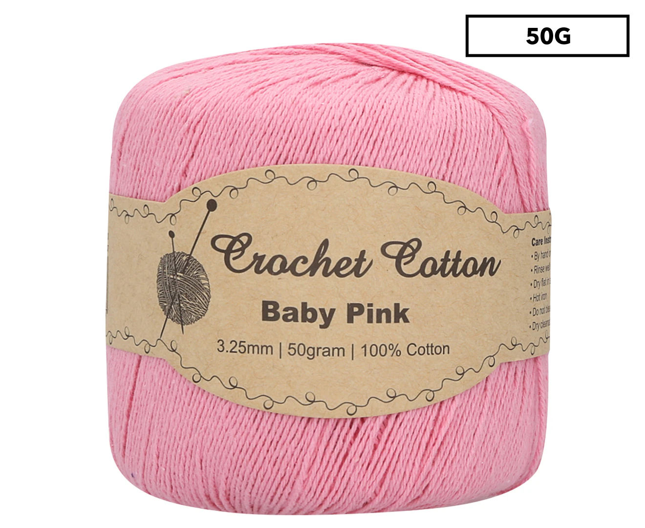 Malli Crochet Cotton Ball 50g - Baby Pink