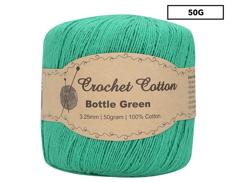 Malli Crochet Cotton Ball 50g - Bottle Green