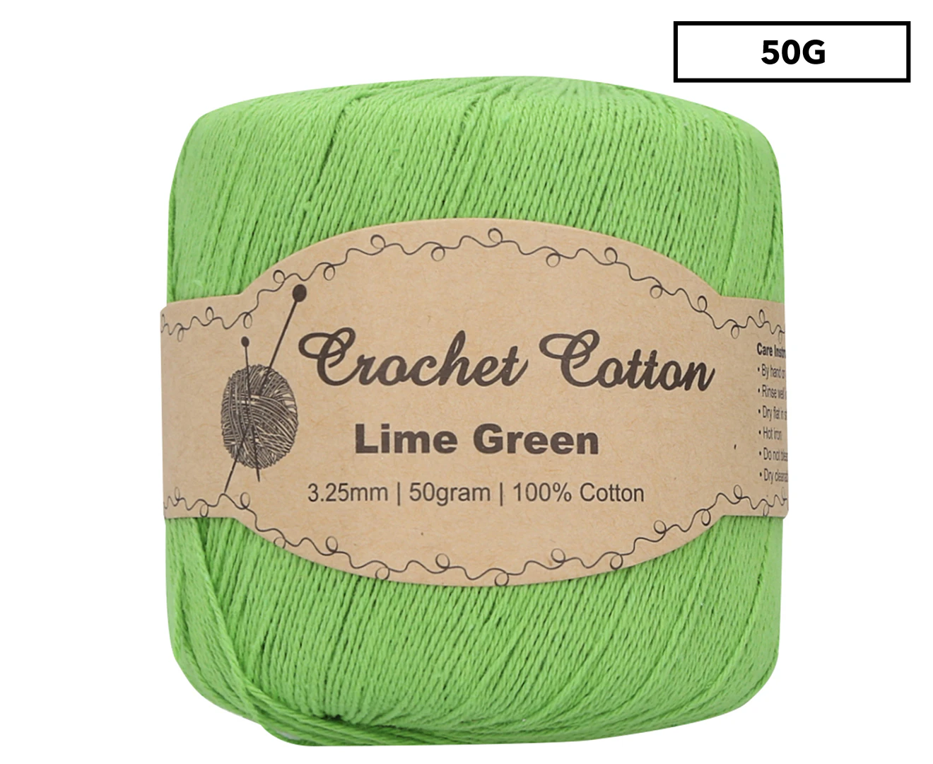 Malli Crochet Cotton Ball 50g - Lime Green