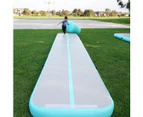 3Mx1Mx10CM Inflatable Air Track Mat Tumbling Floor Home Gymnastics Mat with Electric Pump - Green