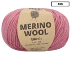 Malli Merino Wool Mix Knitting Yarn 50g - Blush