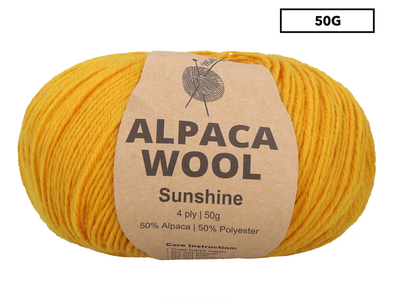 Malli Alpaca Mix Knitting Yarn 50g - Sunshine