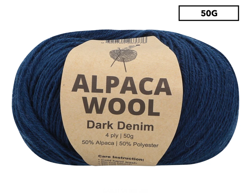 Malli Alpaca Mix Knitting Yarn 50g - Dark Denim
