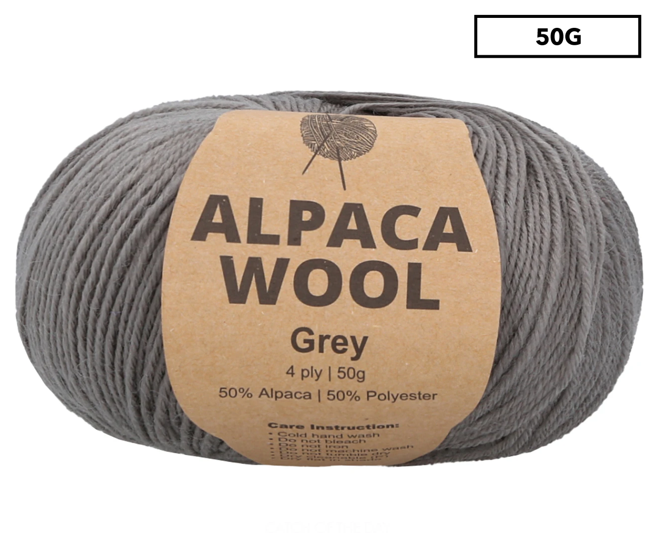 Malli Alpaca Mix Knitting Yarn 50g - Grey