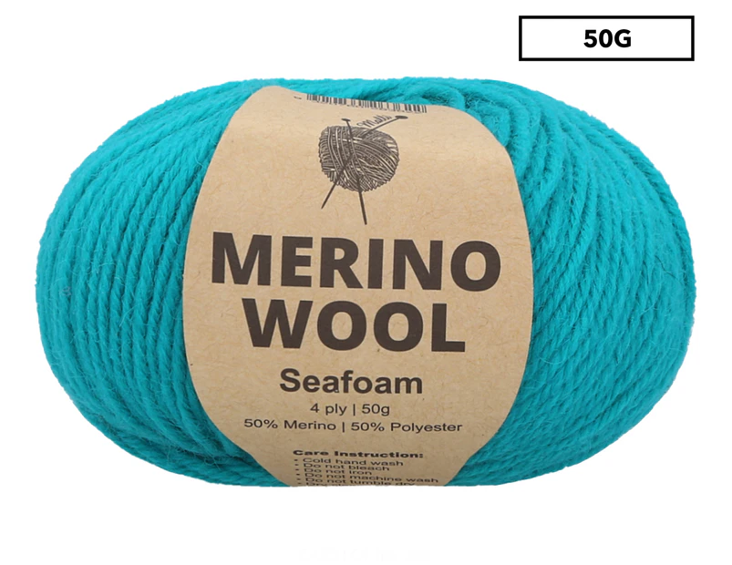 Malli Merino Wool Mix Knitting Yarn 50g - Seafoam