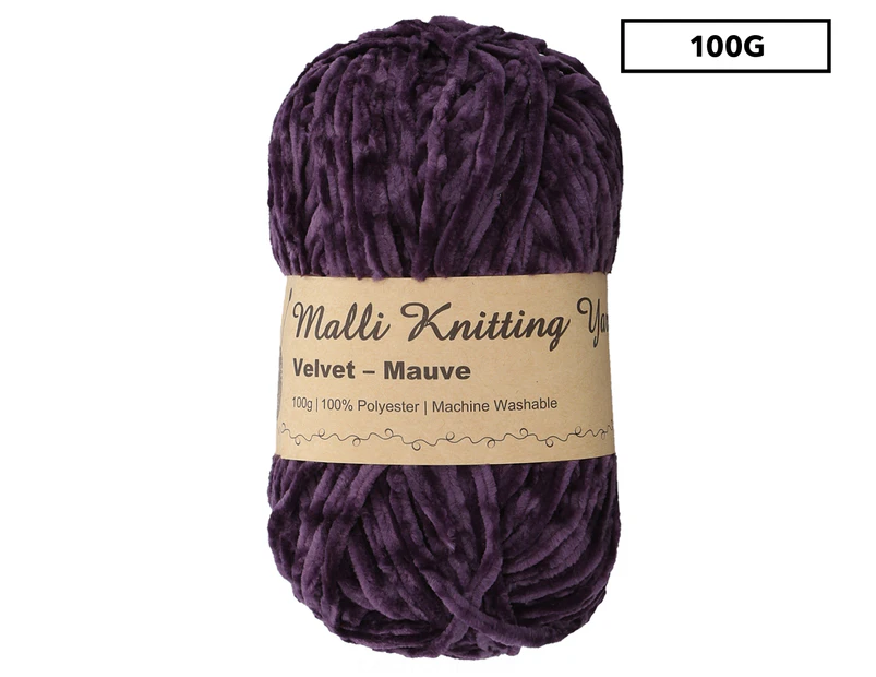 Malli Velvet Knitting Yarn 100g - Mauve