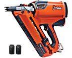 PASLODE CORDLESS GAS FRAMING NAIL GUN KIT 906300 CFN325XP 2 BATTERIES