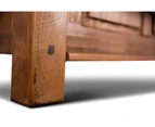 Weston Solid Pine Wood Bar Case with 1 Drawer, 1 Door & 3 Niches - Rustick Oak