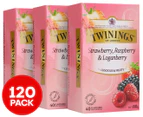 3 x 40pk Twinings Teabags Strawberry, Raspberry & Loganberry