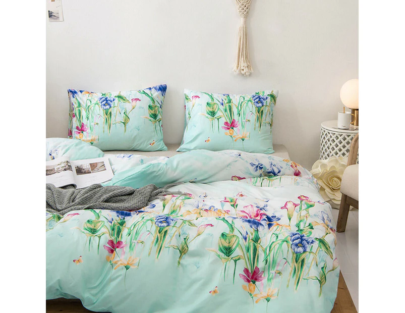 Floral Double/Queen/King Quilt Cover Set,flowers,tropical