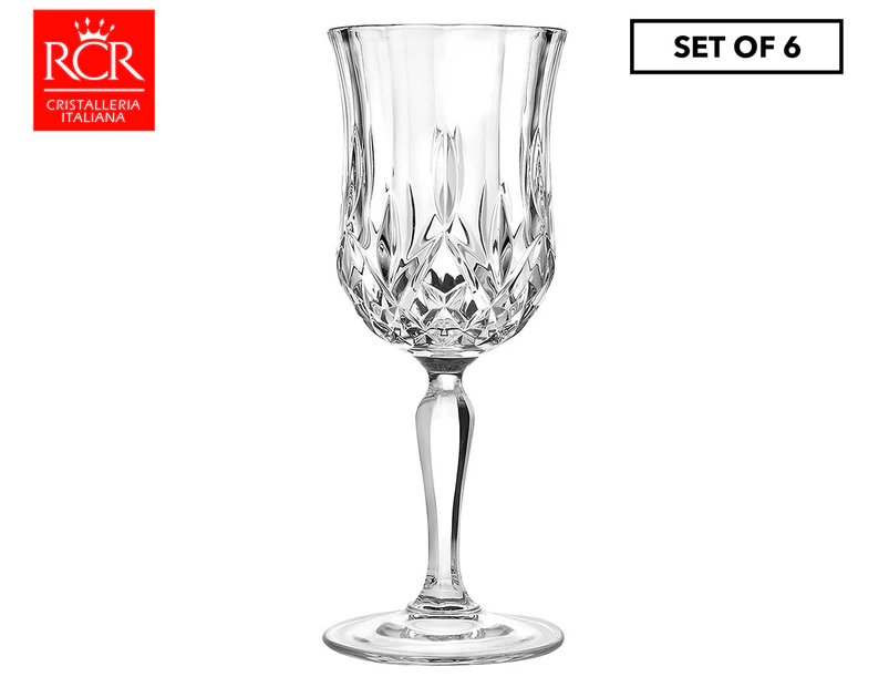 Set of 6 RCR Cristalleria 160mL Opera White Wine Glasses