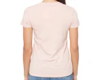 Levi's Women's Box Tab 3T The Perfect Tee / T-Shirt / Tshirt - Sepia/Rose Grey