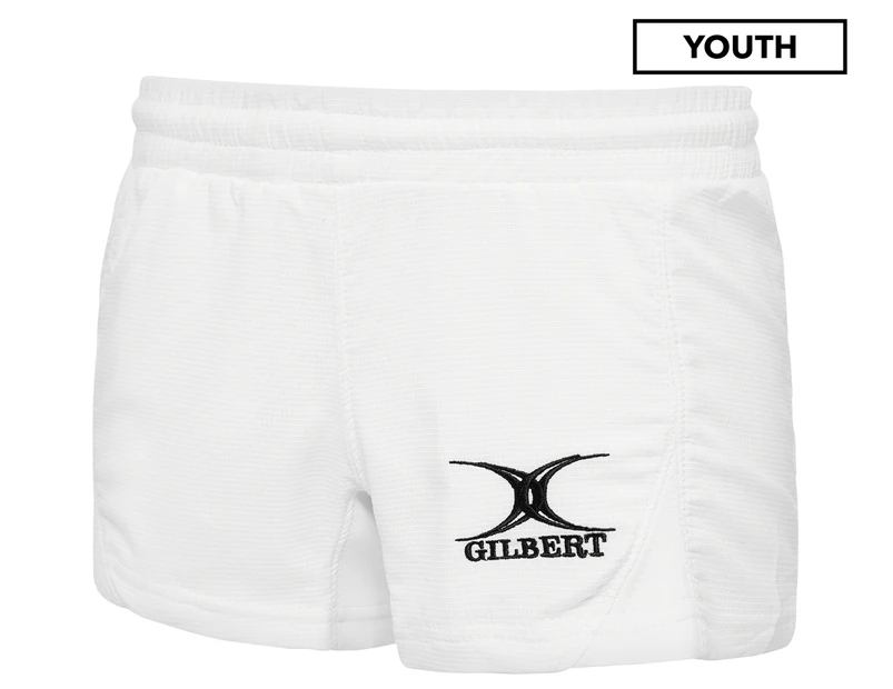 Gilbert Youth Boys' Kryten Match Rugby Shorts - White