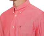Tommy Hilfiger Men's Tommy Solid Long Sleeve Cuff Shirt - Apple Red