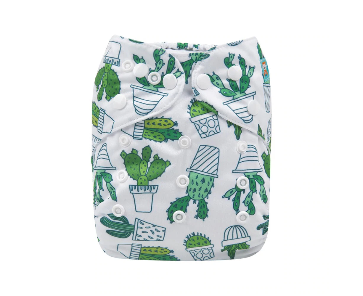 Alva Baby Prickly Cactuses Print Modern Cloth Nappy