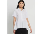 WILLA Women's Chief Linen Shirt - White - Shirt