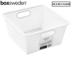 Boxsweden 10.5L Mesh Storage Basket - White