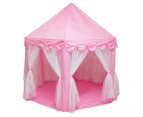 LED Lights Folding Princess Castle Tent Kids Fairy Funny Play House