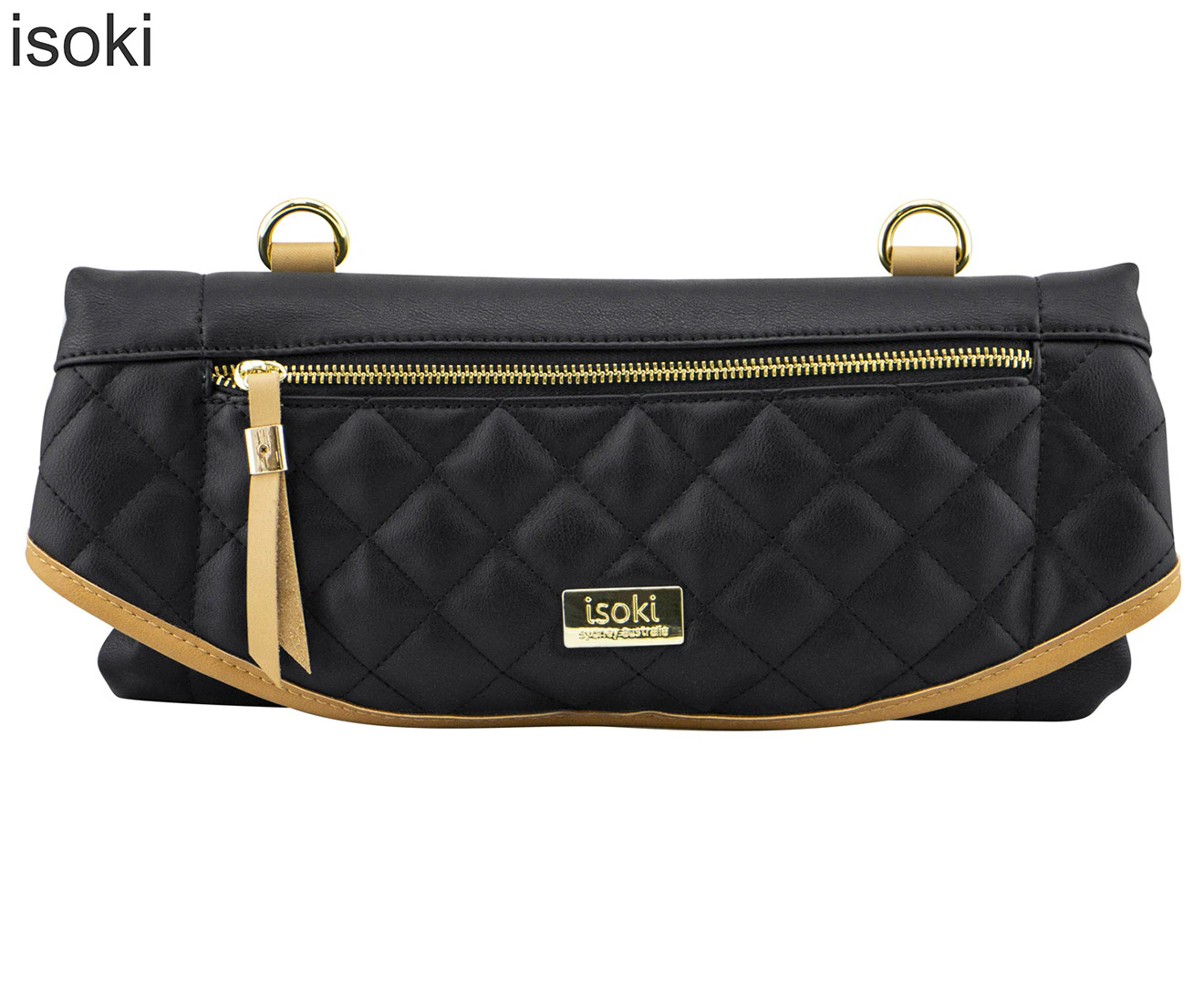 ISOKI Adeladie Change Mat Purse Black/Tan Two Tone