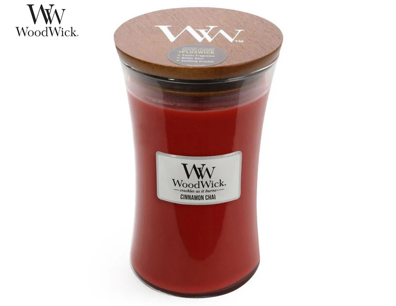 WoodWick Cinnamon Chai Large Scented Candle 609g