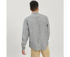 Kathmandu Flaxton Long Sleeve Breathable Outdoor Men Shirt v2 Relaxed Fit  Men's  Button-Up - Grey Chambray